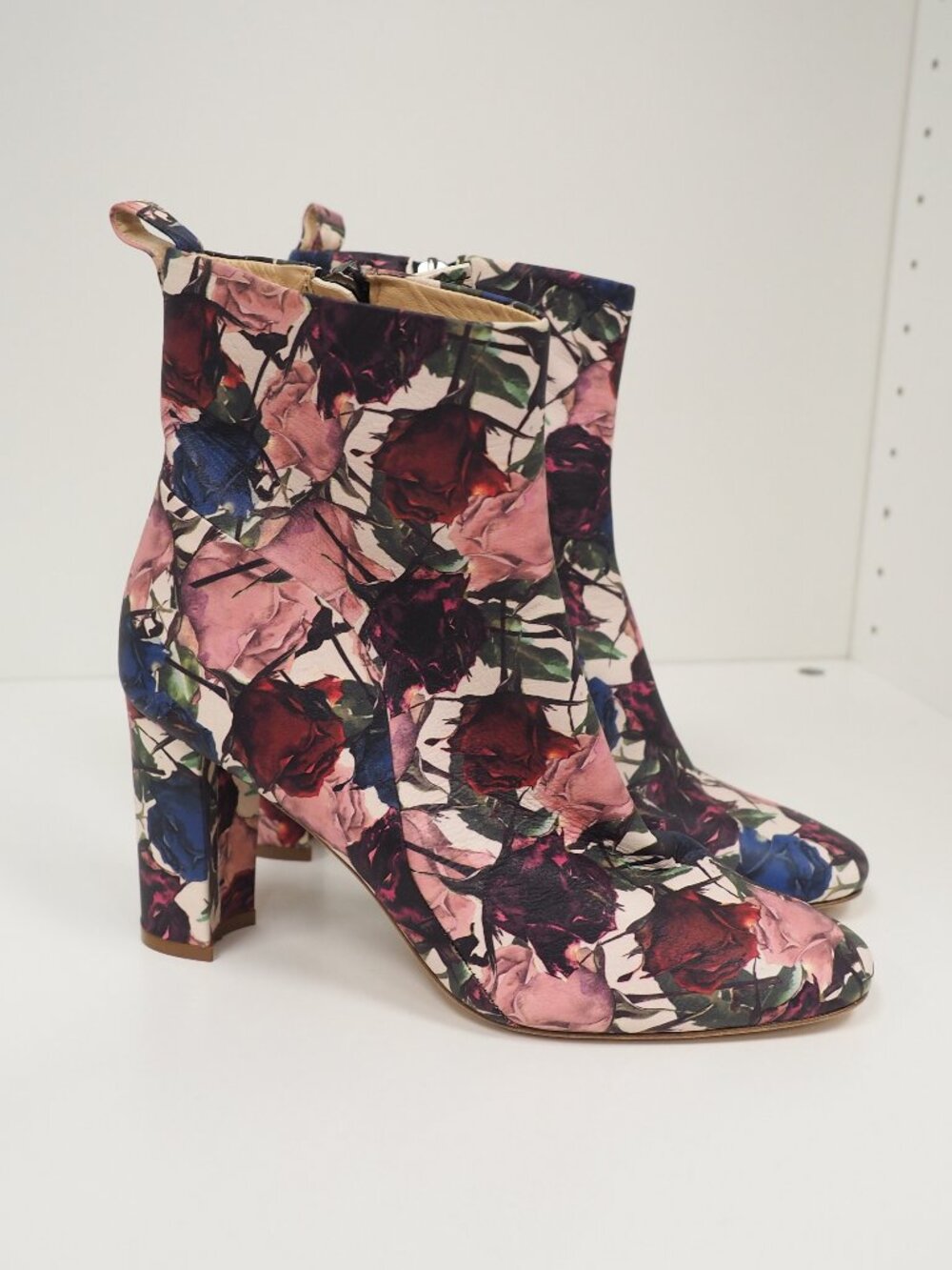 Chelsea Paris Floral Leather Booties